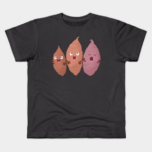 Cute singing sweet potatoes trio cartoon Kids T-Shirt